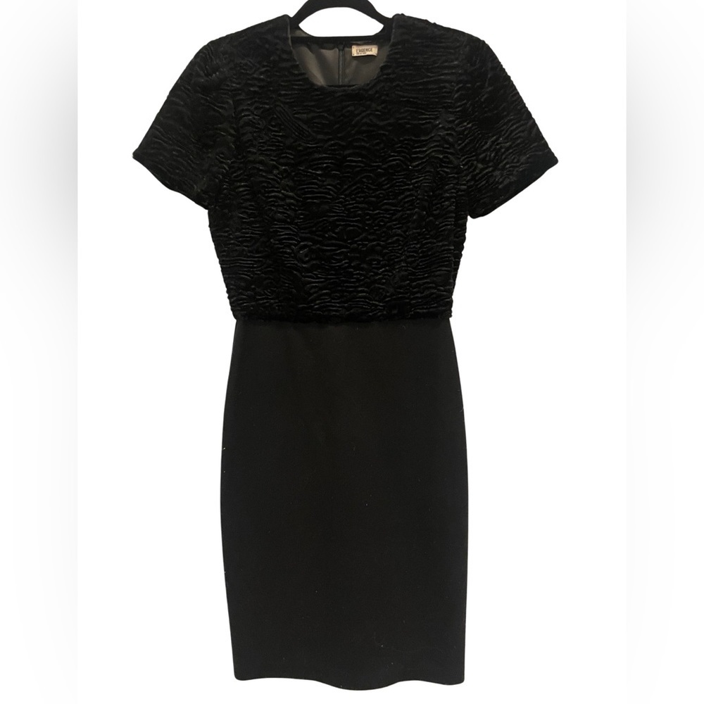 L’agence faux fur bodice dress Size 6